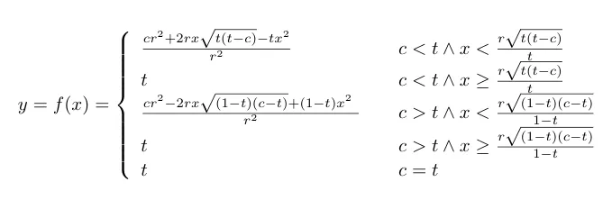 Piecewise formula